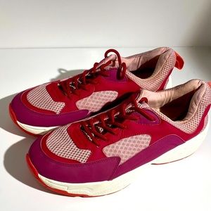 Steve Madden Shirli Raspberry & Pink Athletic Sneakers Women Size 9.5 EUC